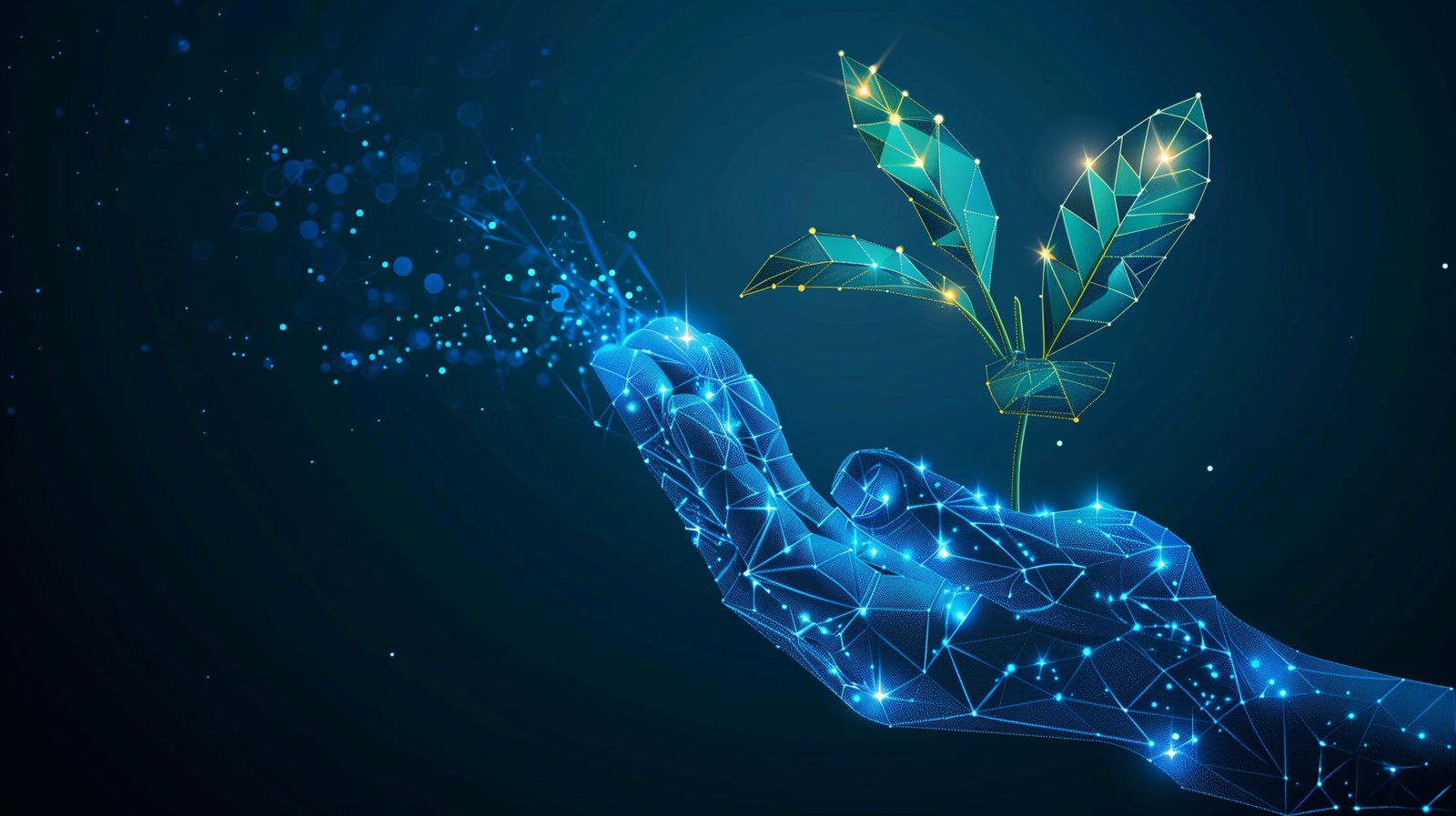 Digital hand illustrating key concepts Salesforce - Nonprofit Digital Development